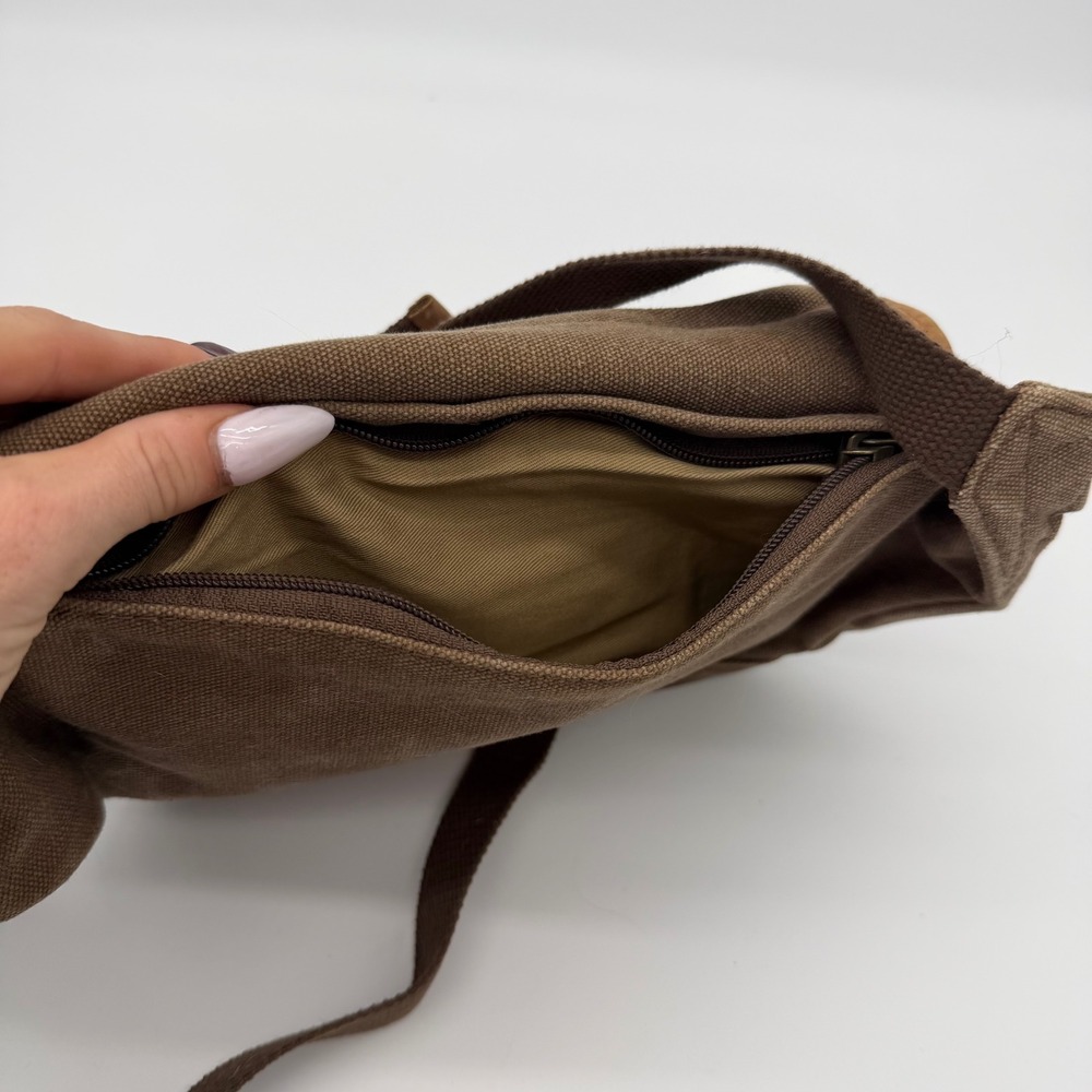 LL Bean Gorpcore Vintage Heavyweight Canvas Fanny Pack Waist Belt Bag Tan Brown - Picture 10 of 10